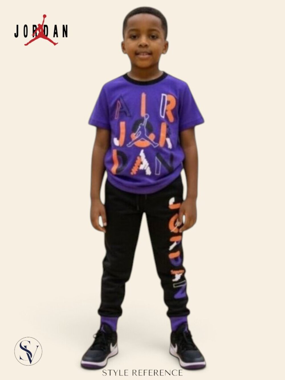 NWT Nike Air Jordan Kids T-Shirt & Fleece Joggers 2-Piece Set Size 4T